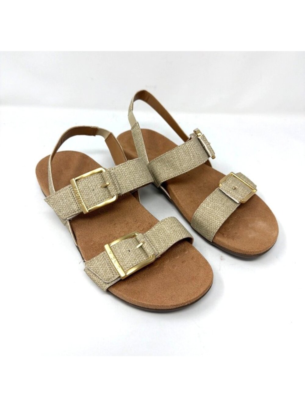 Vionic Reese Slingback Sandal Oatmeal Beige Women's Size 10 Comfort Arch Support